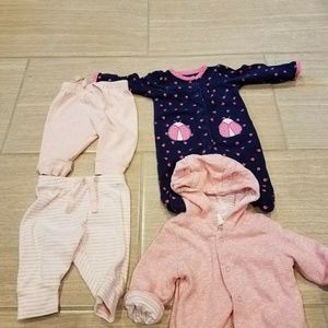 Clothing lot for newborn baby girl